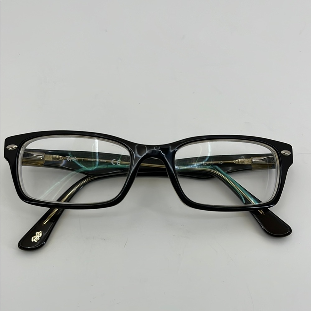 Ray-Ban RB5206 5373 Optics Brown Rectangular w/ Gold Trim Eyeglasses FRAMES ONLY